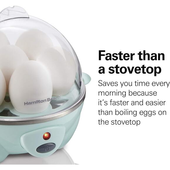 Hamilton Beach 3-In-1 Electric Egg Cooker for Hard Boiled Eggs, Poacher, Omelet - Picture 6 of 7